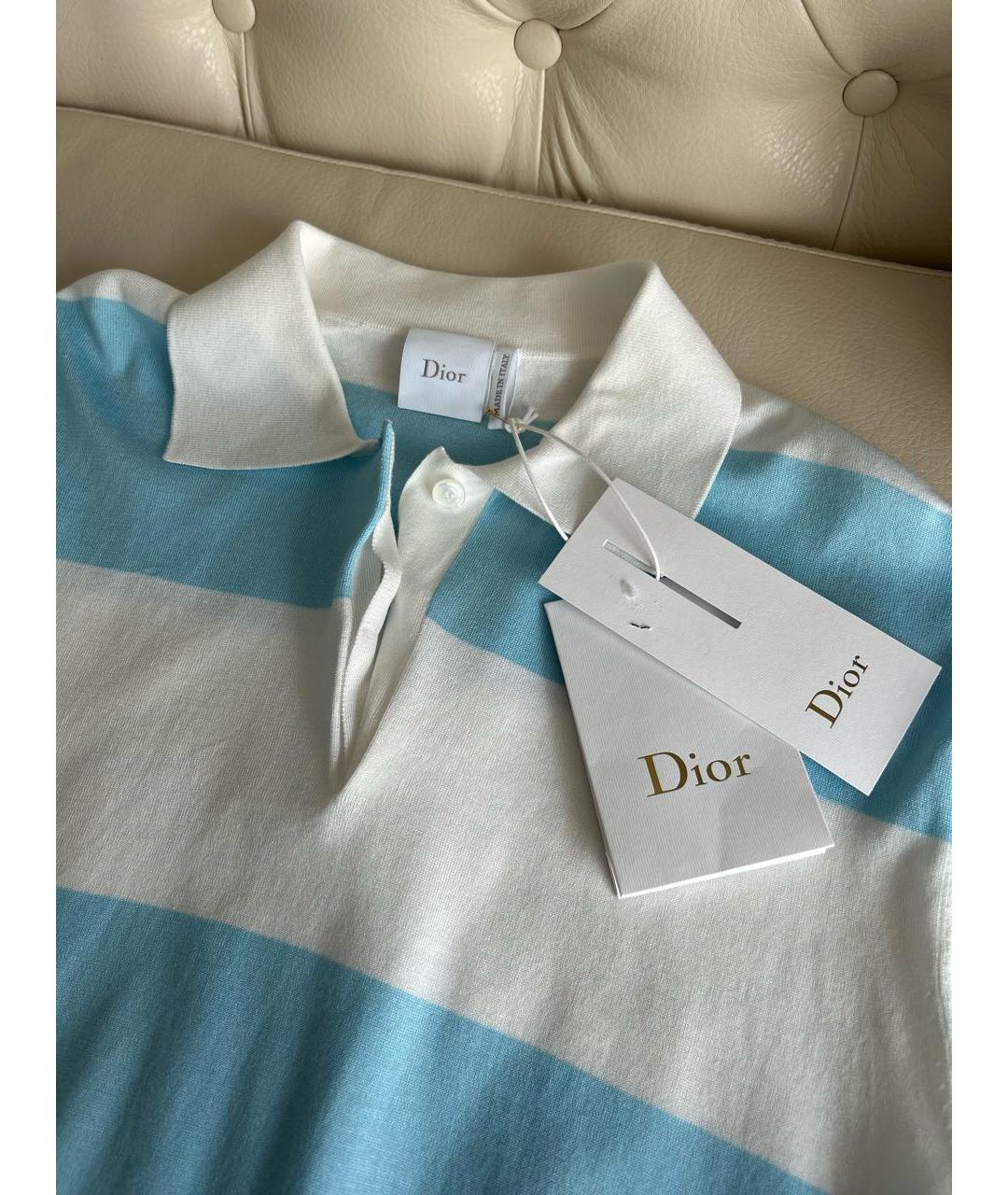 CHRISTIAN DIOR Голубой хлопковый джемпер / свитер, фото 6