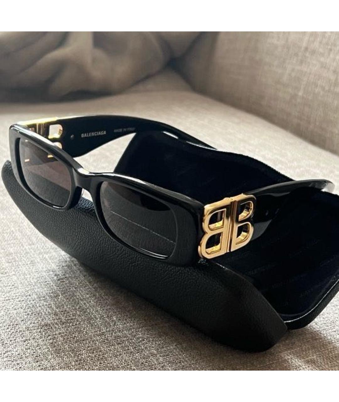 BALENCIAGA Черные пластиковые солнцезащитные очки, фото 2