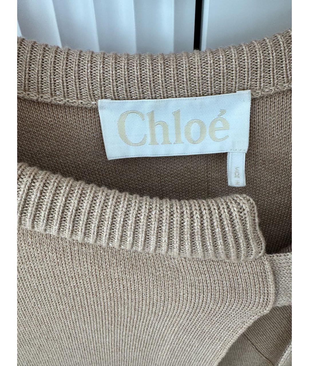 CHLOE Бежевое шерстяное пальто, фото 3