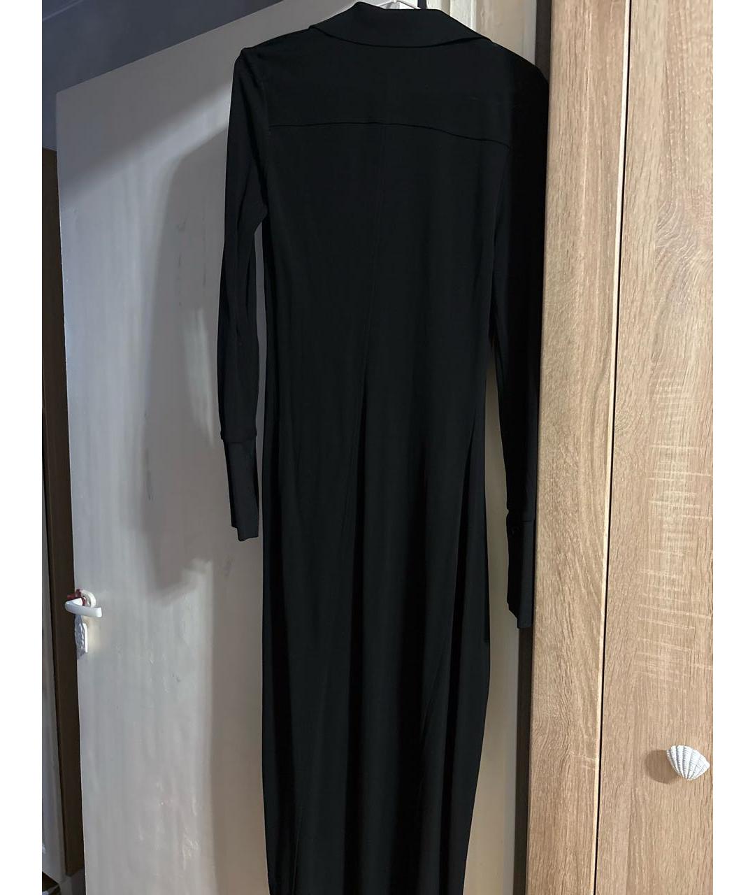 HELMUT LANG Черное вискозное платье, фото 2