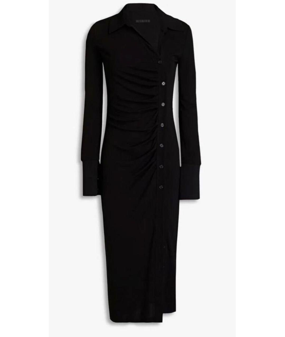 HELMUT LANG Черное вискозное платье, фото 6