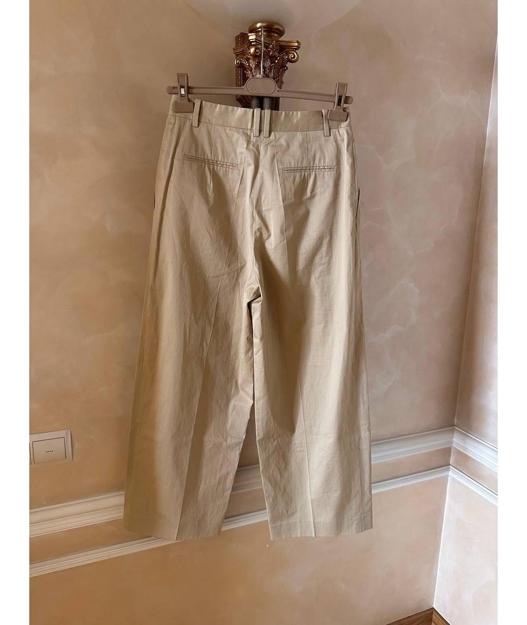 THE ROW Бежевые хлопковые брюки широкие, фото 2