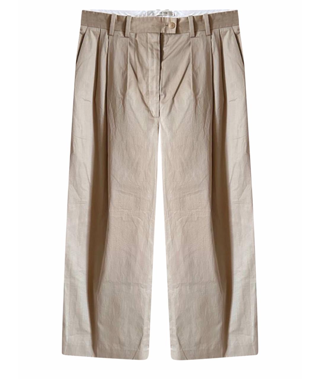 THE ROW Бежевые хлопковые брюки широкие, фото 1
