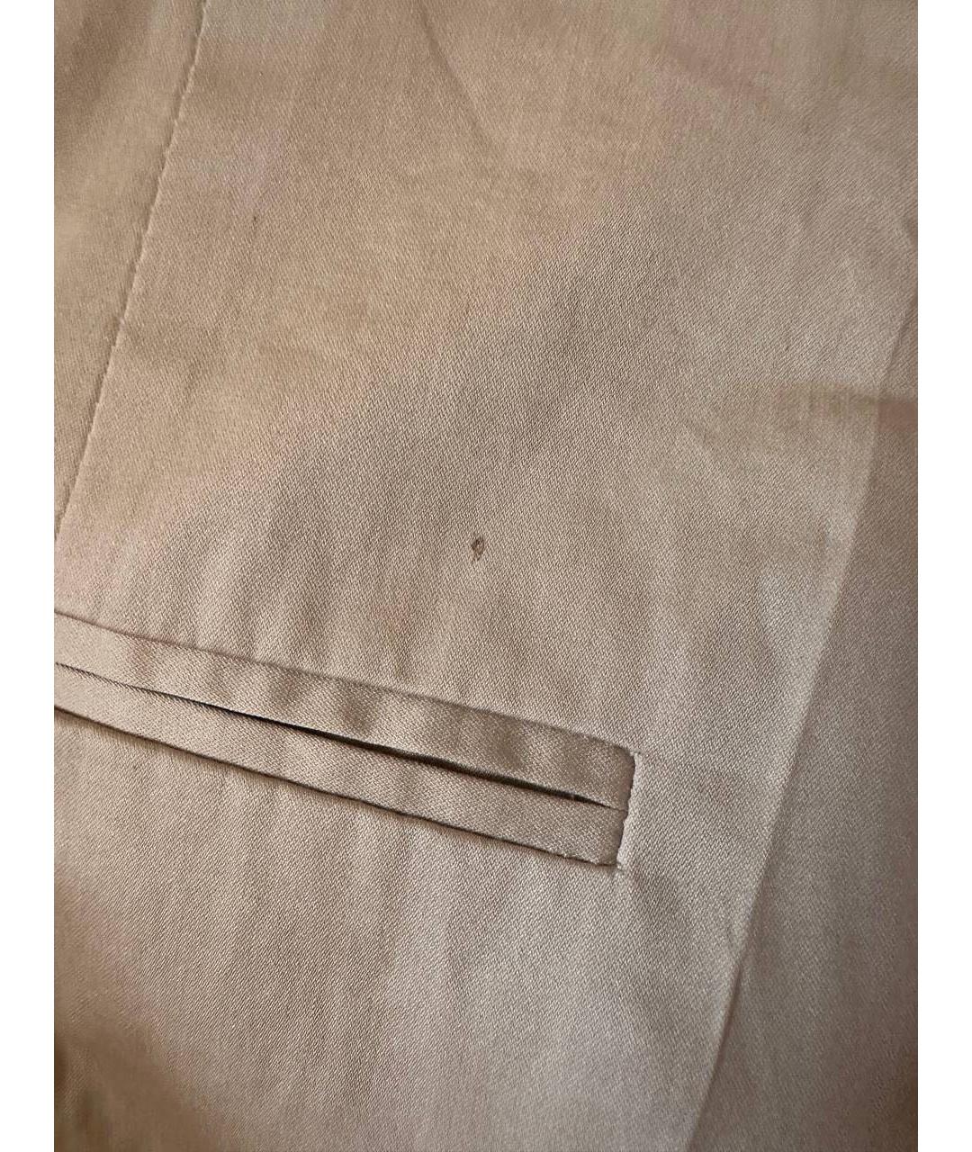 THE ROW Бежевые хлопковые брюки широкие, фото 3