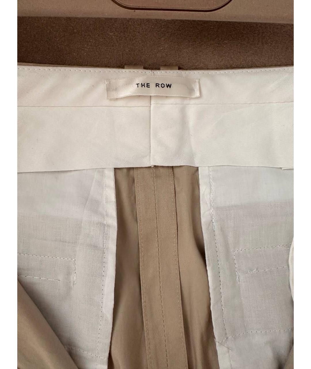 THE ROW Бежевые хлопковые брюки широкие, фото 4
