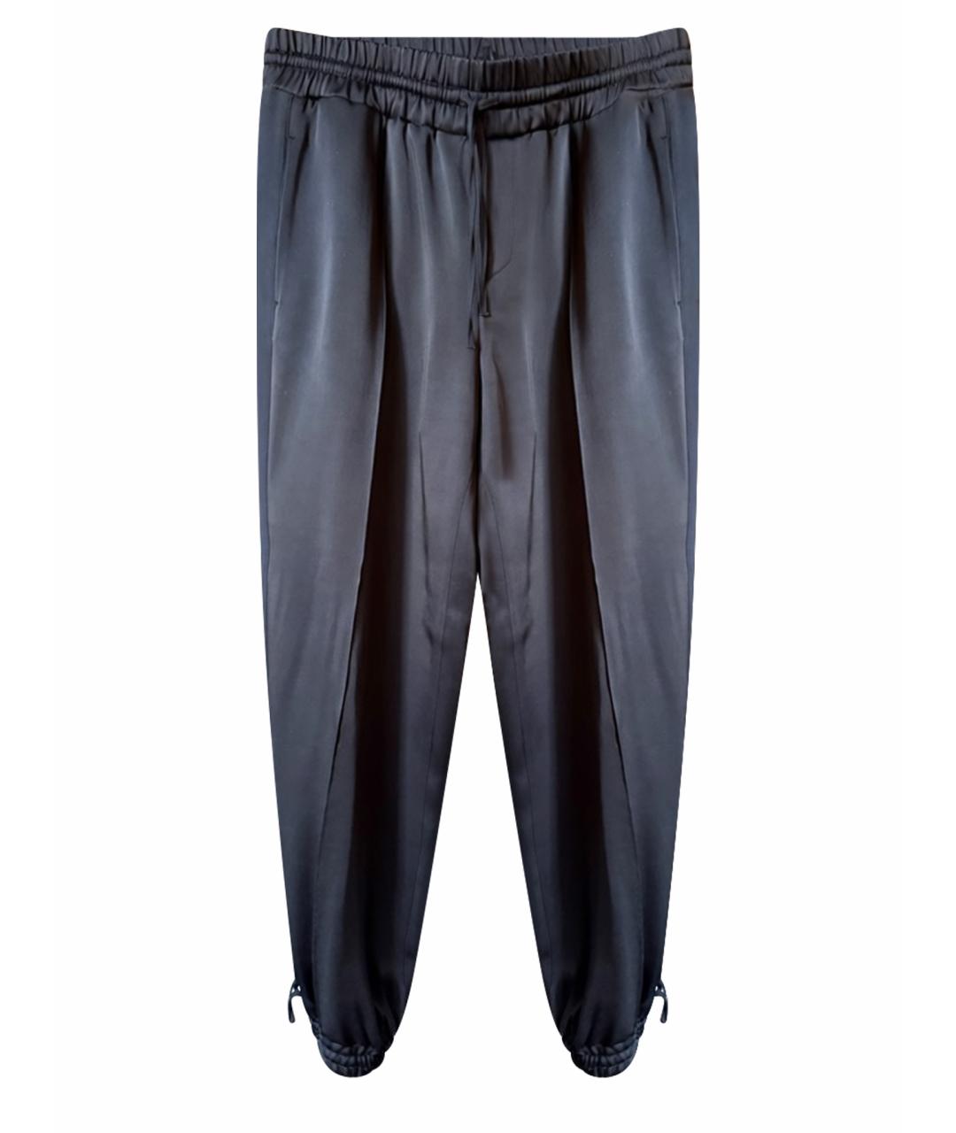 JIL SANDER Черные вискозные брюки широкие, фото 1