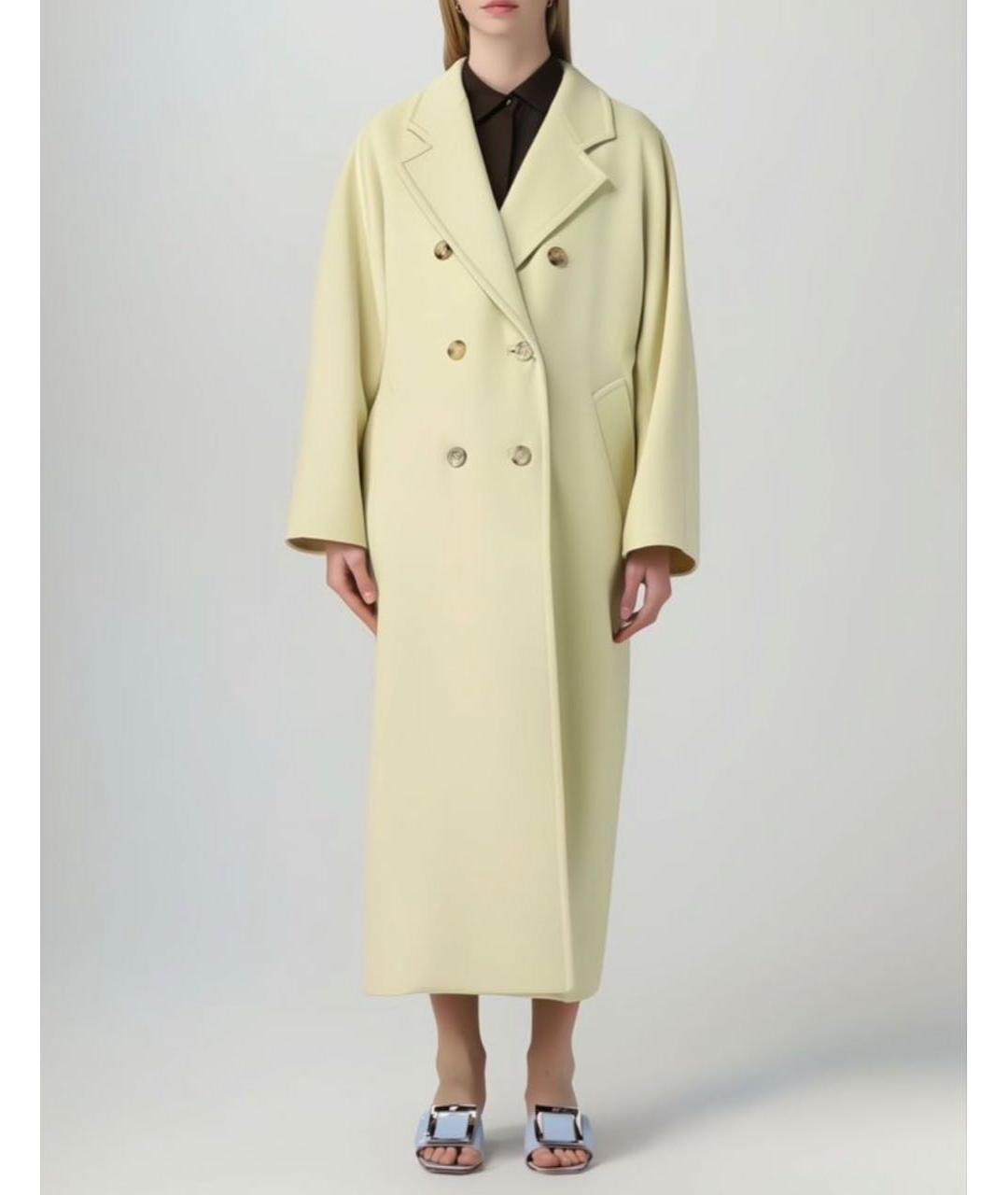 MAX MARA Желтое кашемировое пальто, фото 7