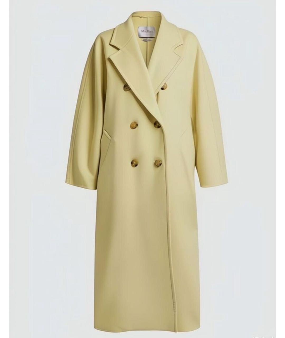 MAX MARA Желтое кашемировое пальто, фото 9