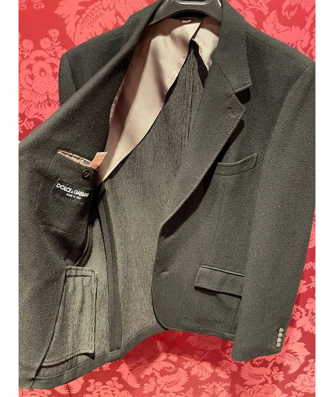 DOLCE&GABBANA Черный шерстяной пиджак, фото 3