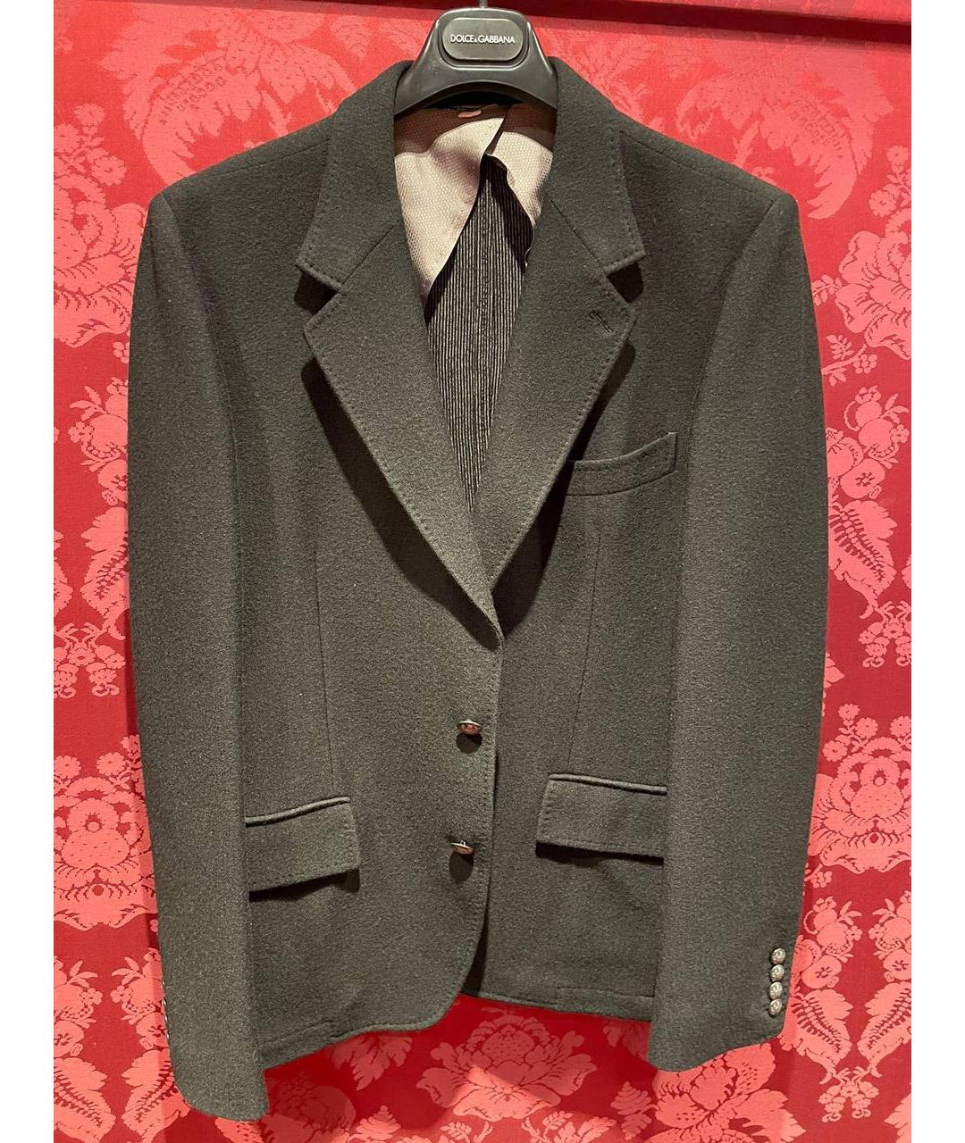 DOLCE&GABBANA Черный шерстяной пиджак, фото 2