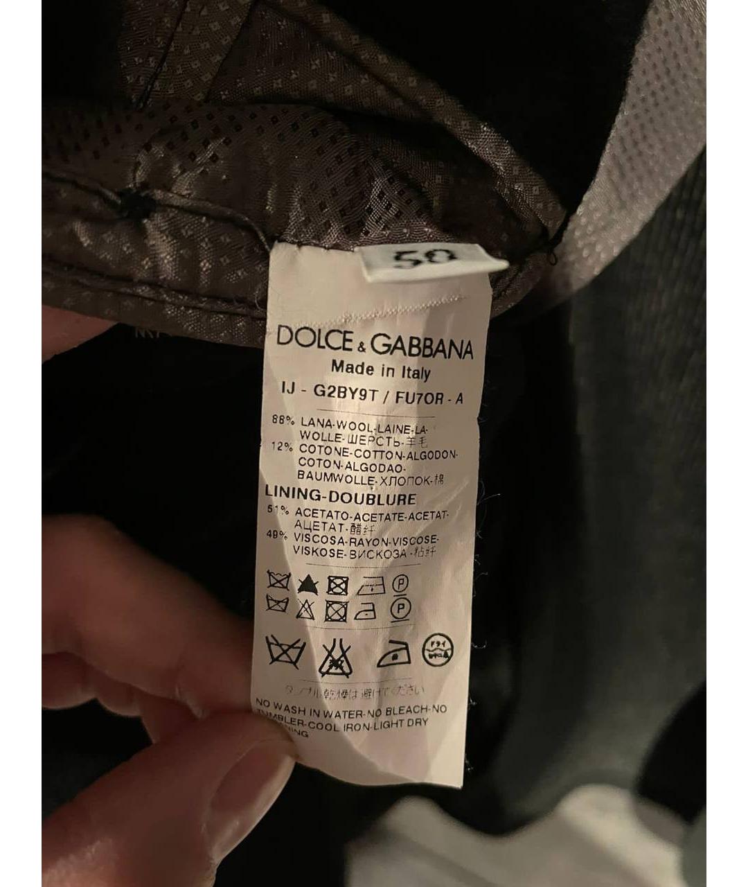DOLCE&GABBANA Черный шерстяной пиджак, фото 7