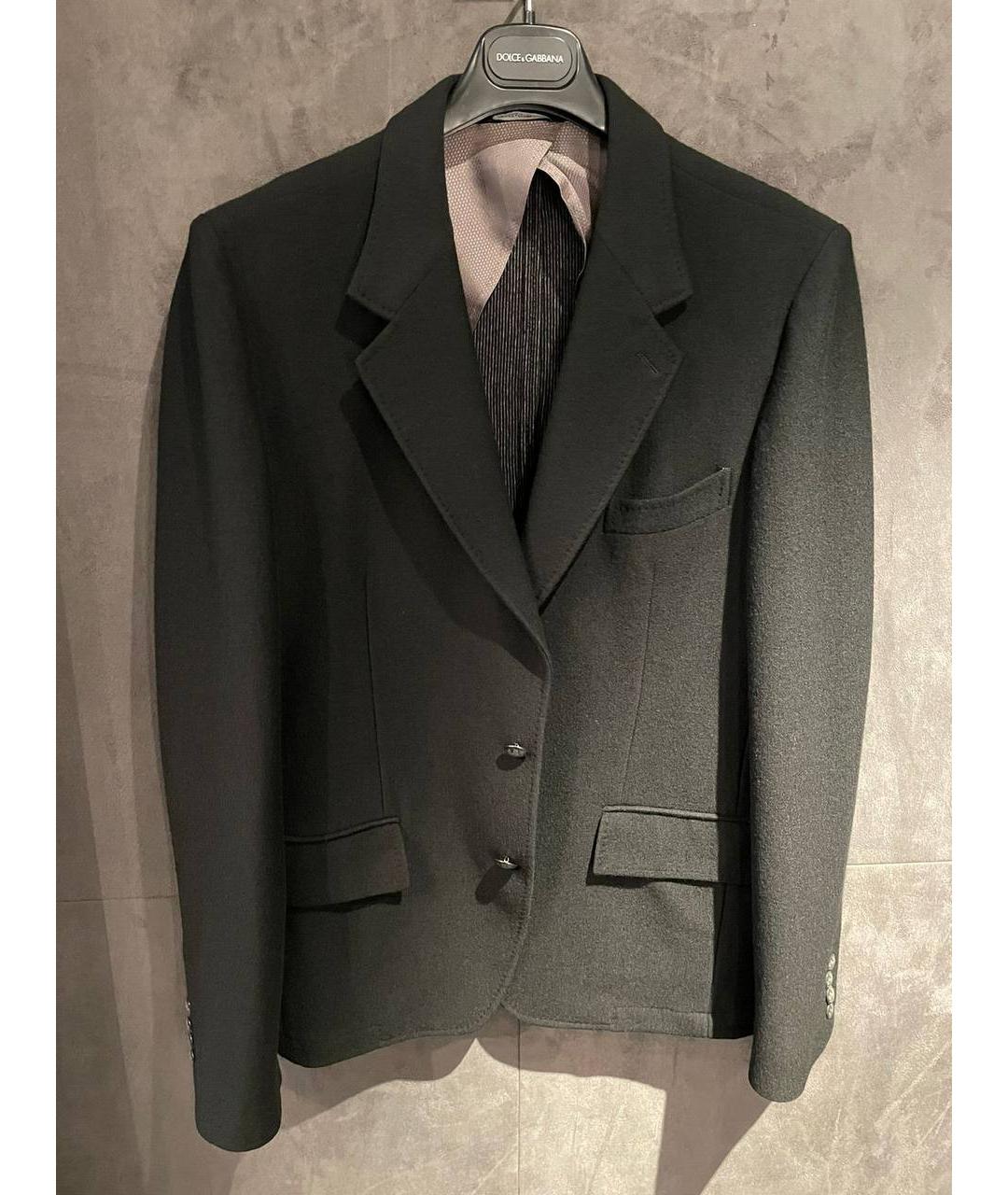 DOLCE&GABBANA Черный шерстяной пиджак, фото 5