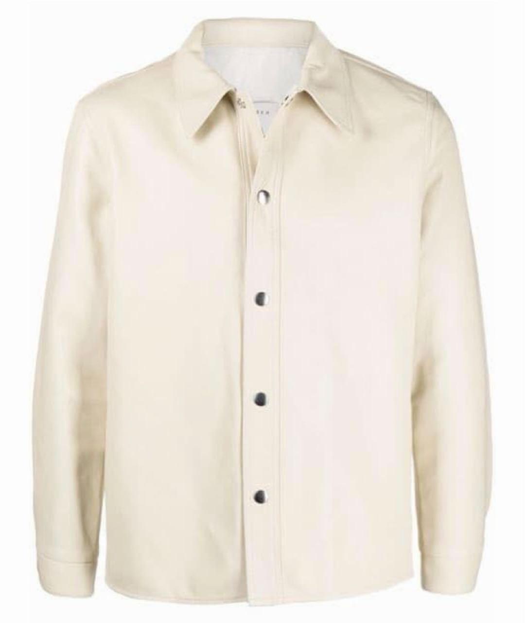 SANDRO Бежевая кожаная куртка, фото 8