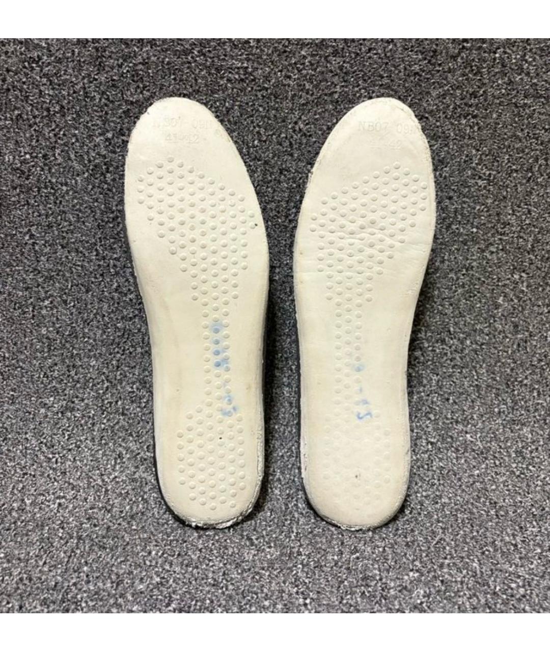 DOLCE&GABBANA Черные низкие кроссовки / кеды из искусственной кожи, фото 7