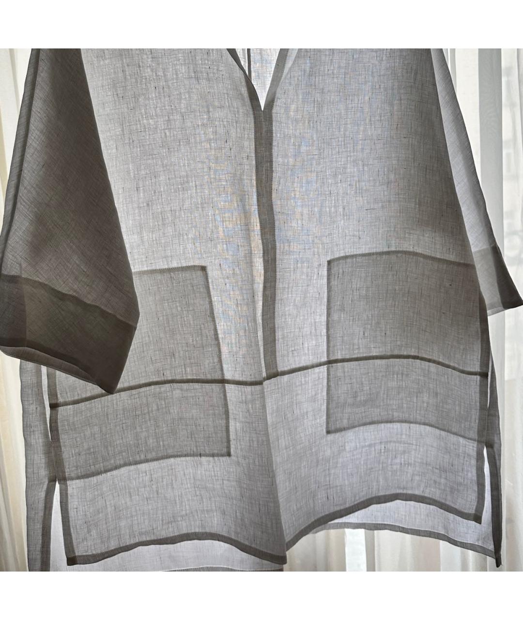 'S MAX MARA Белая льняная блузы, фото 7