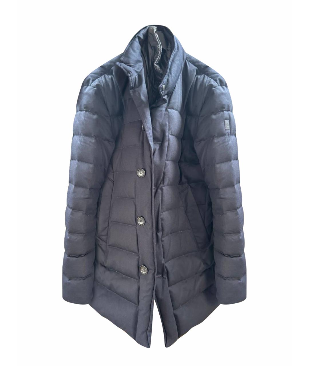 MOORER Черная шерстяная куртка, фото 1