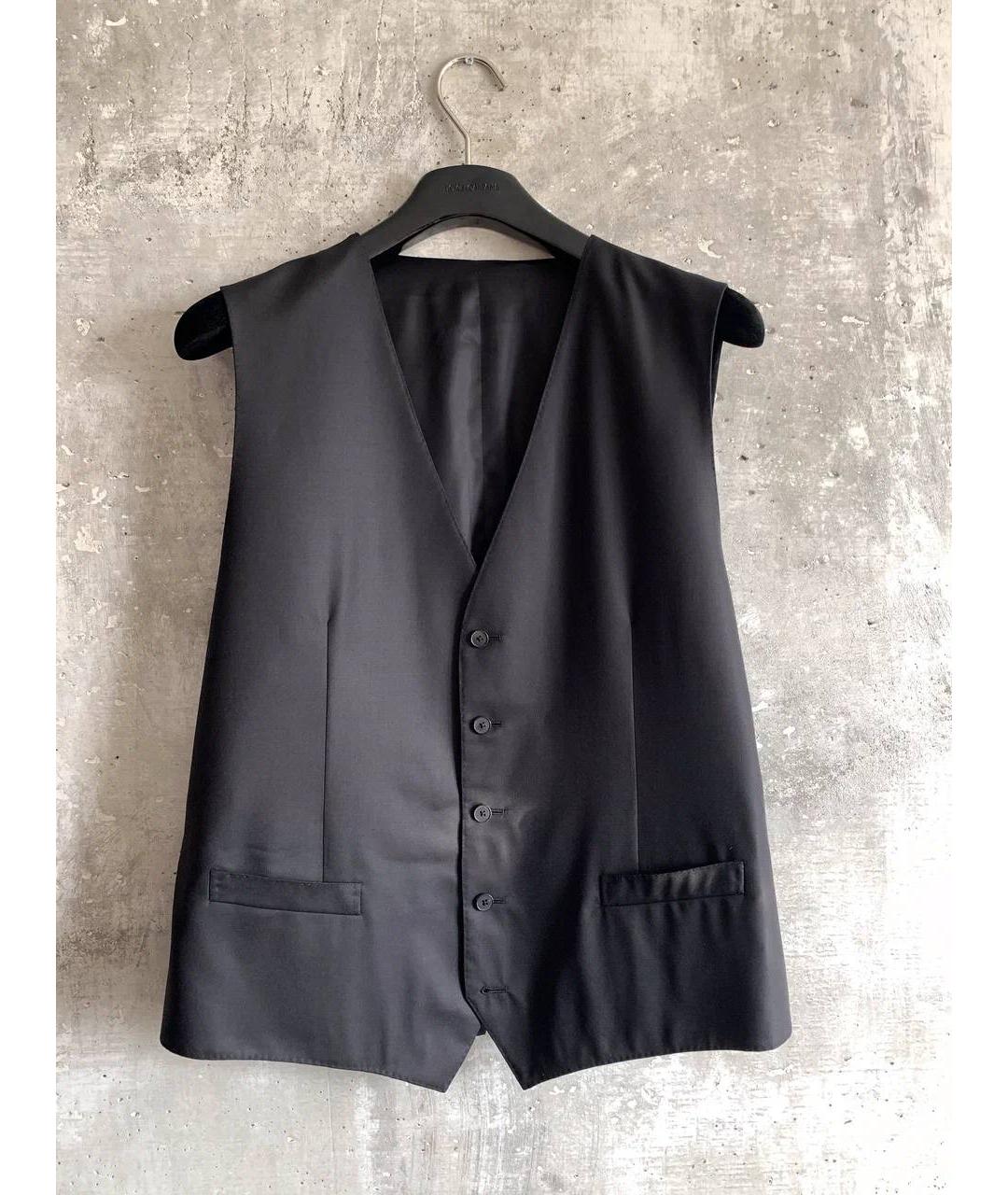 DOLCE&GABBANA Черный шерстяной жилет, фото 6