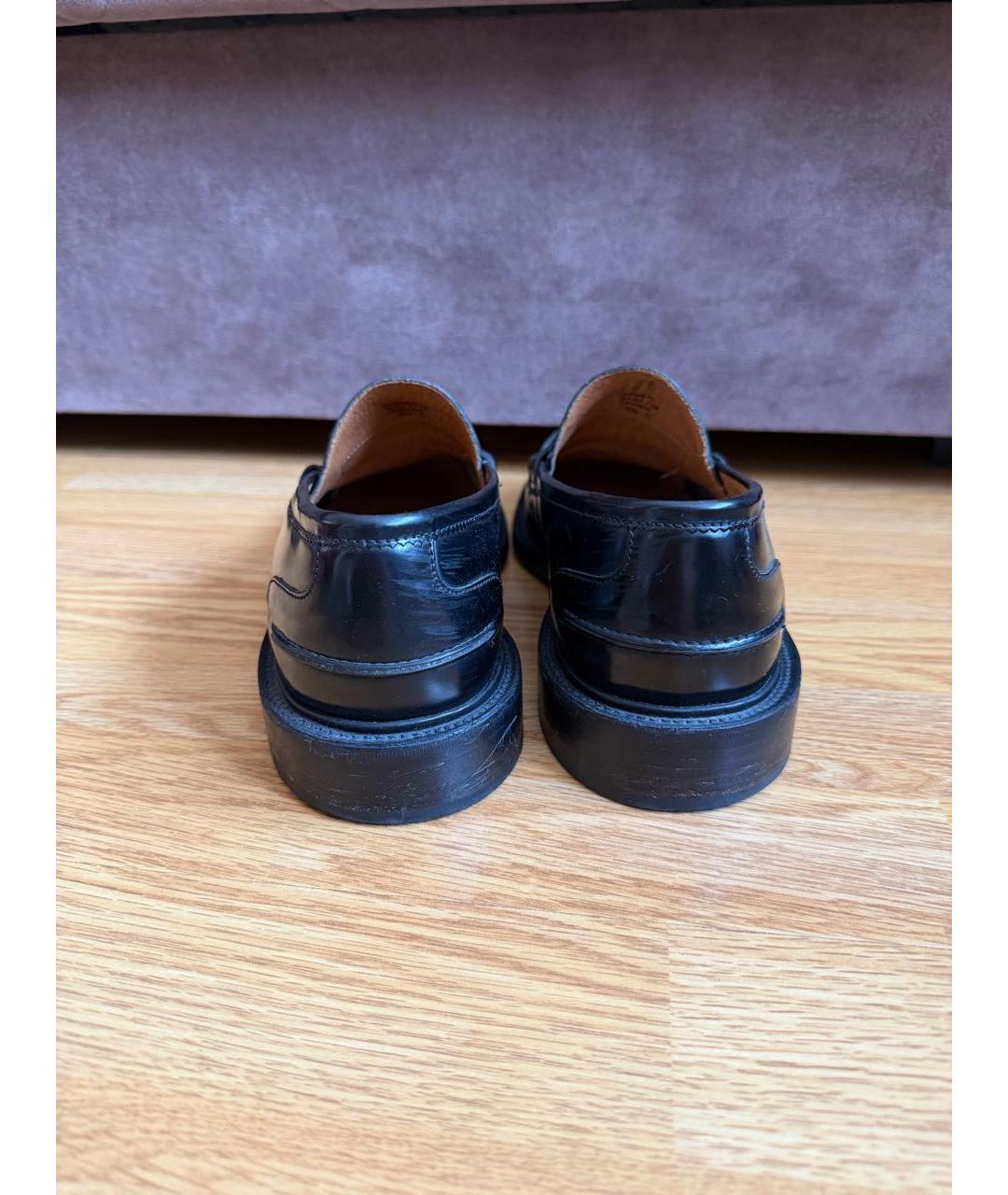 TRICKER'S Черные кожаные лоферы, фото 4