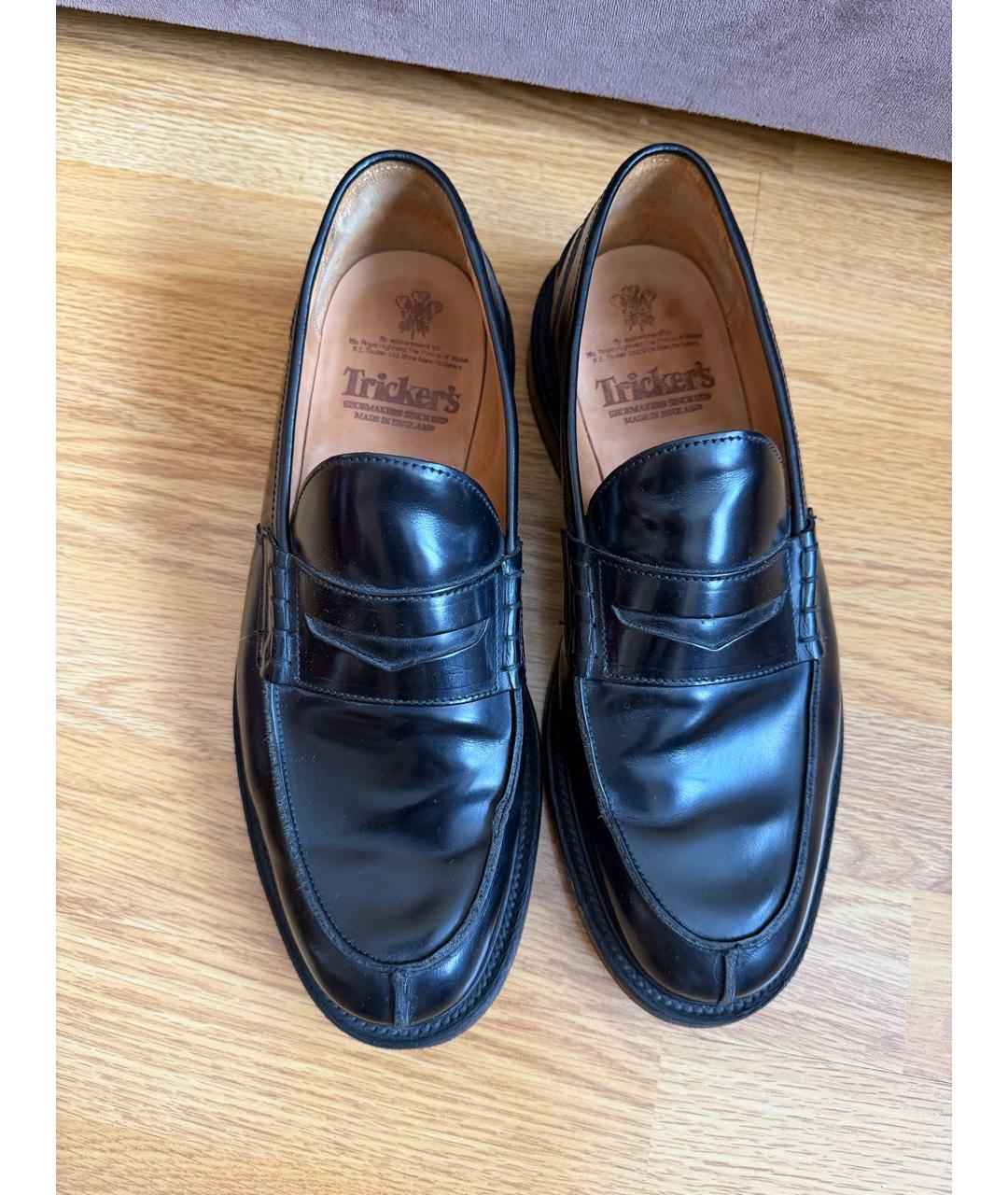 TRICKER'S Черные кожаные лоферы, фото 3