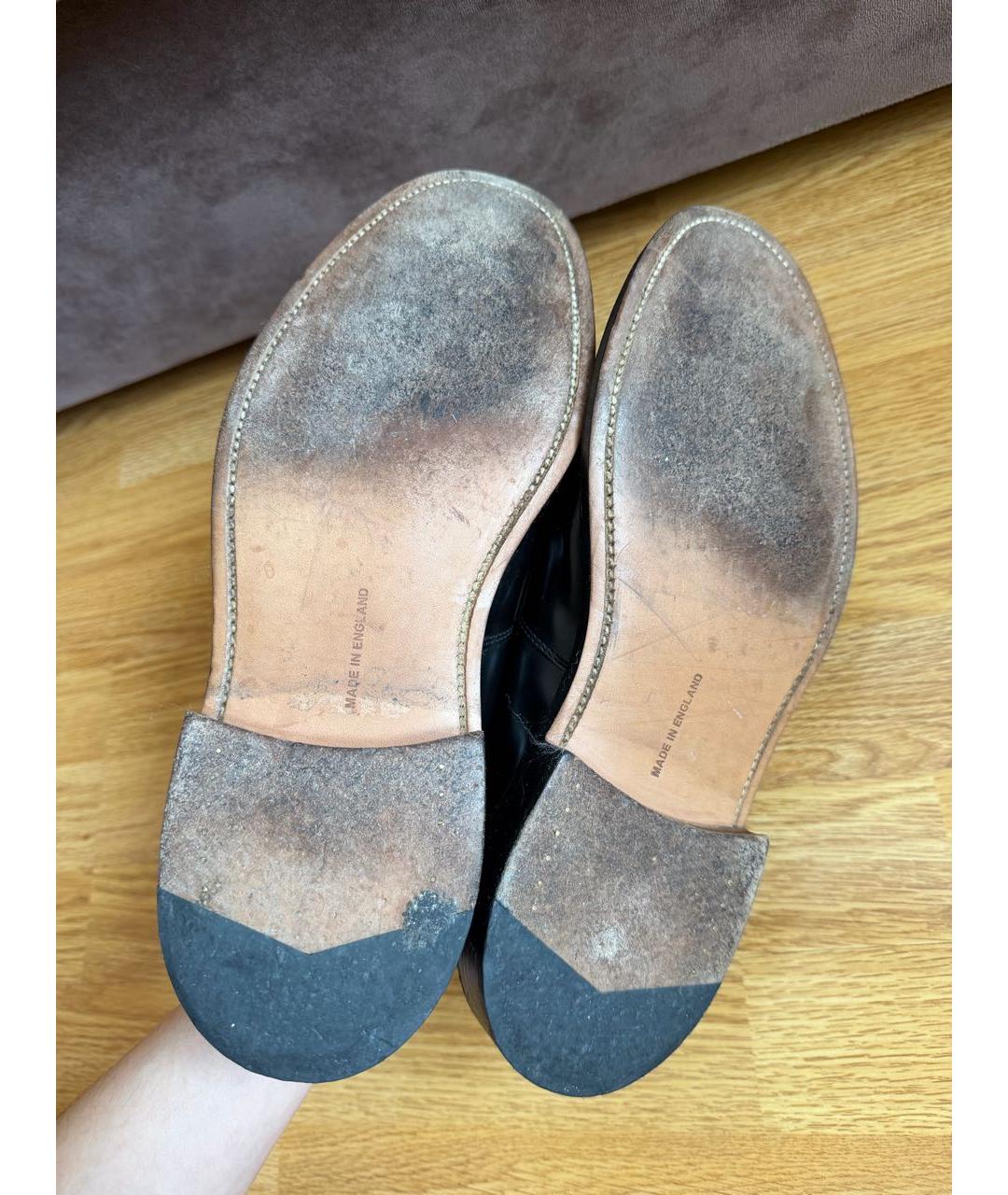 TRICKER'S Черные кожаные лоферы, фото 5