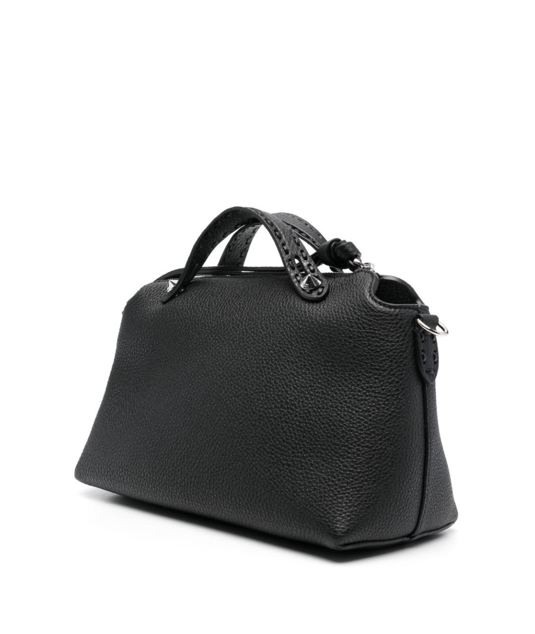 FENDI Черная кожаная сумка тоут, фото 5