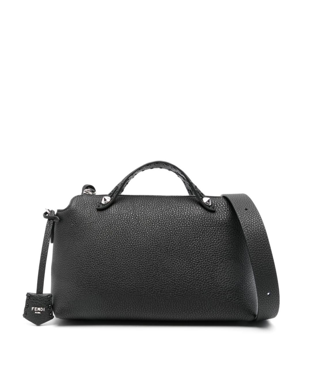 FENDI Черная кожаная сумка тоут, фото 1