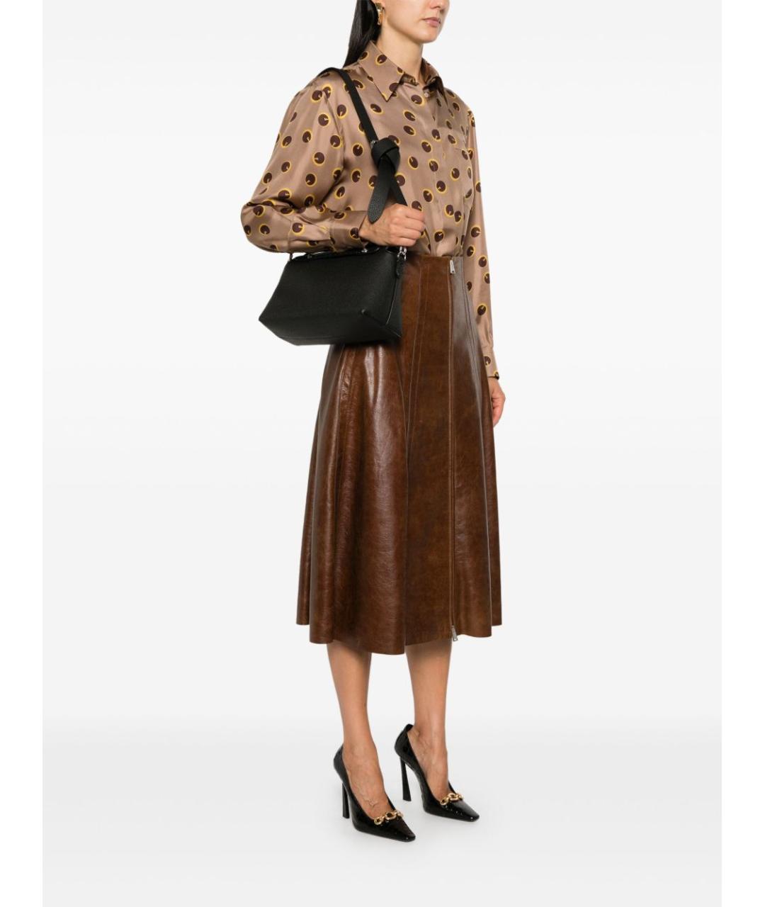 FENDI Черная кожаная сумка тоут, фото 2