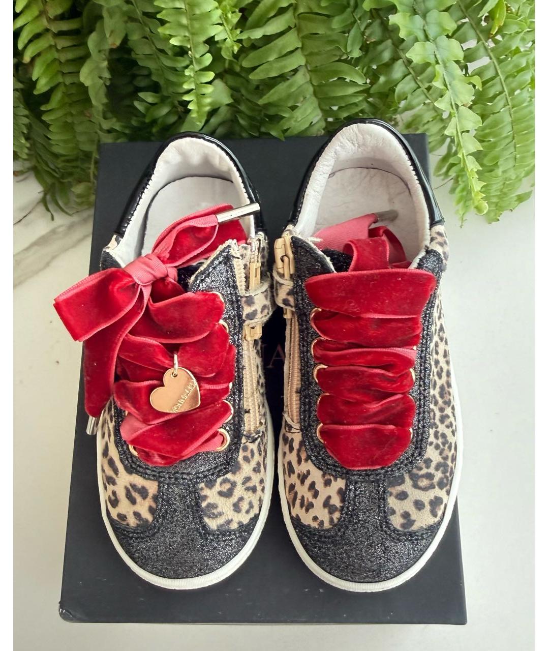 MONNALISA Мульти кожаные кеды, фото 2