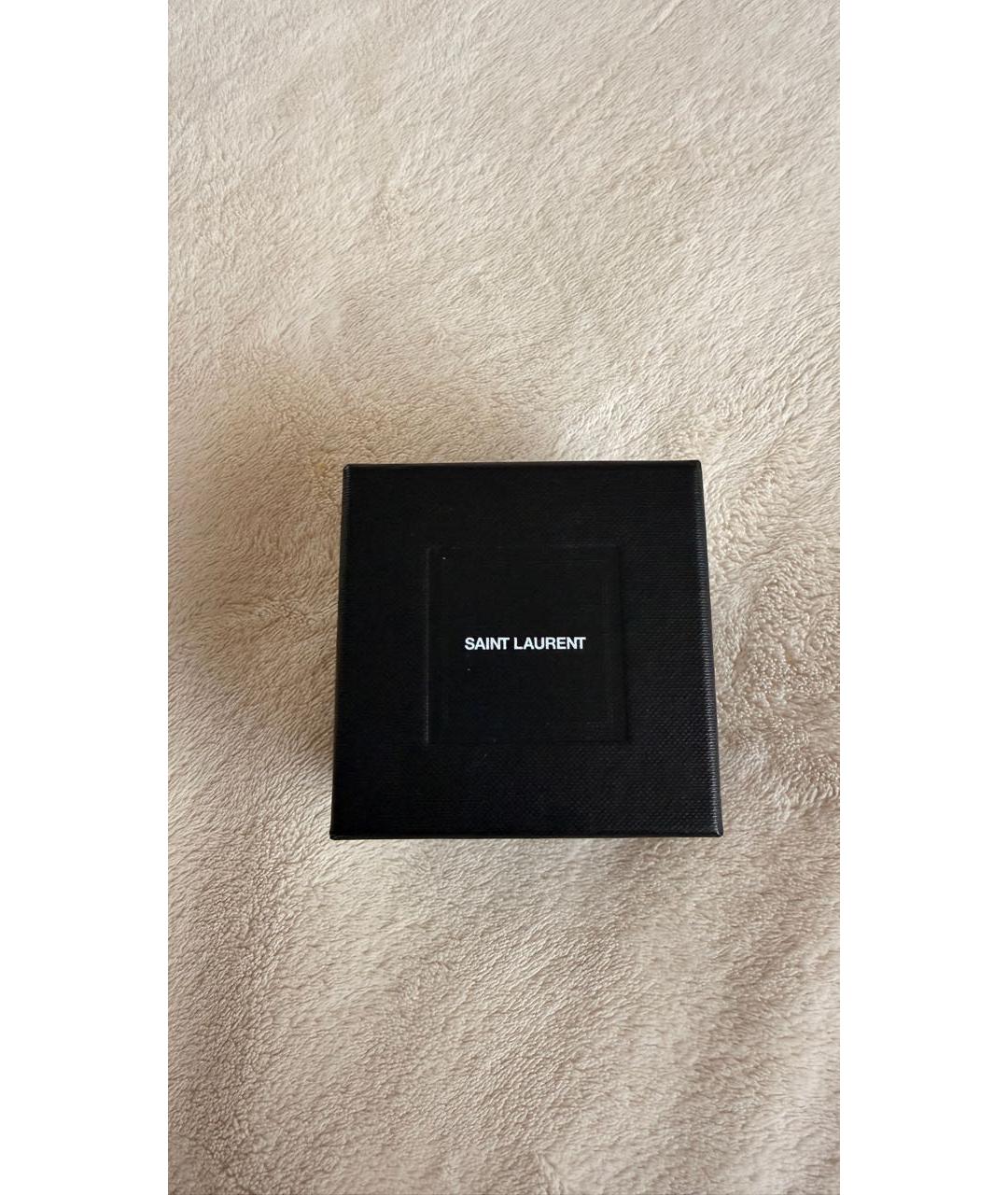 SAINT LAURENT Золотой металлический браслет, фото 4