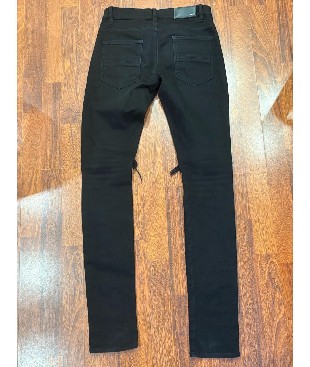 AMIRI Черные хлопко-эластановые джинсы скинни, фото 2