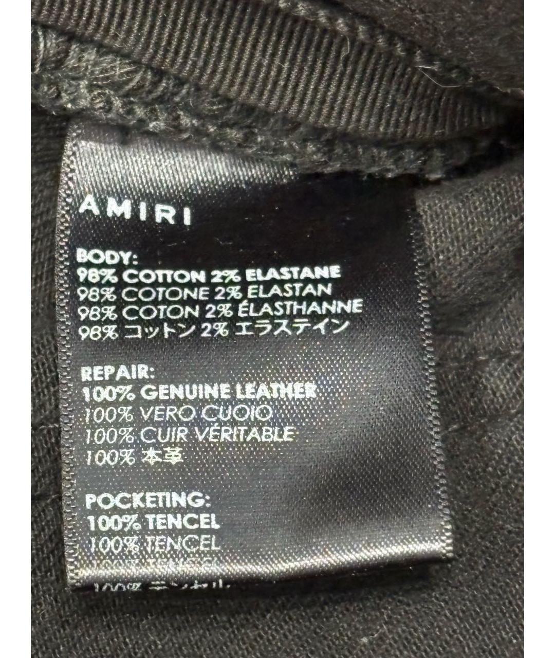 AMIRI Черные хлопко-эластановые джинсы скинни, фото 5