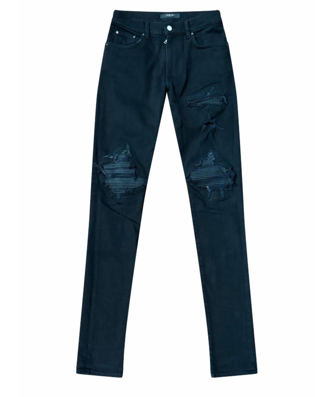 AMIRI Черные хлопко-эластановые джинсы скинни, фото 1