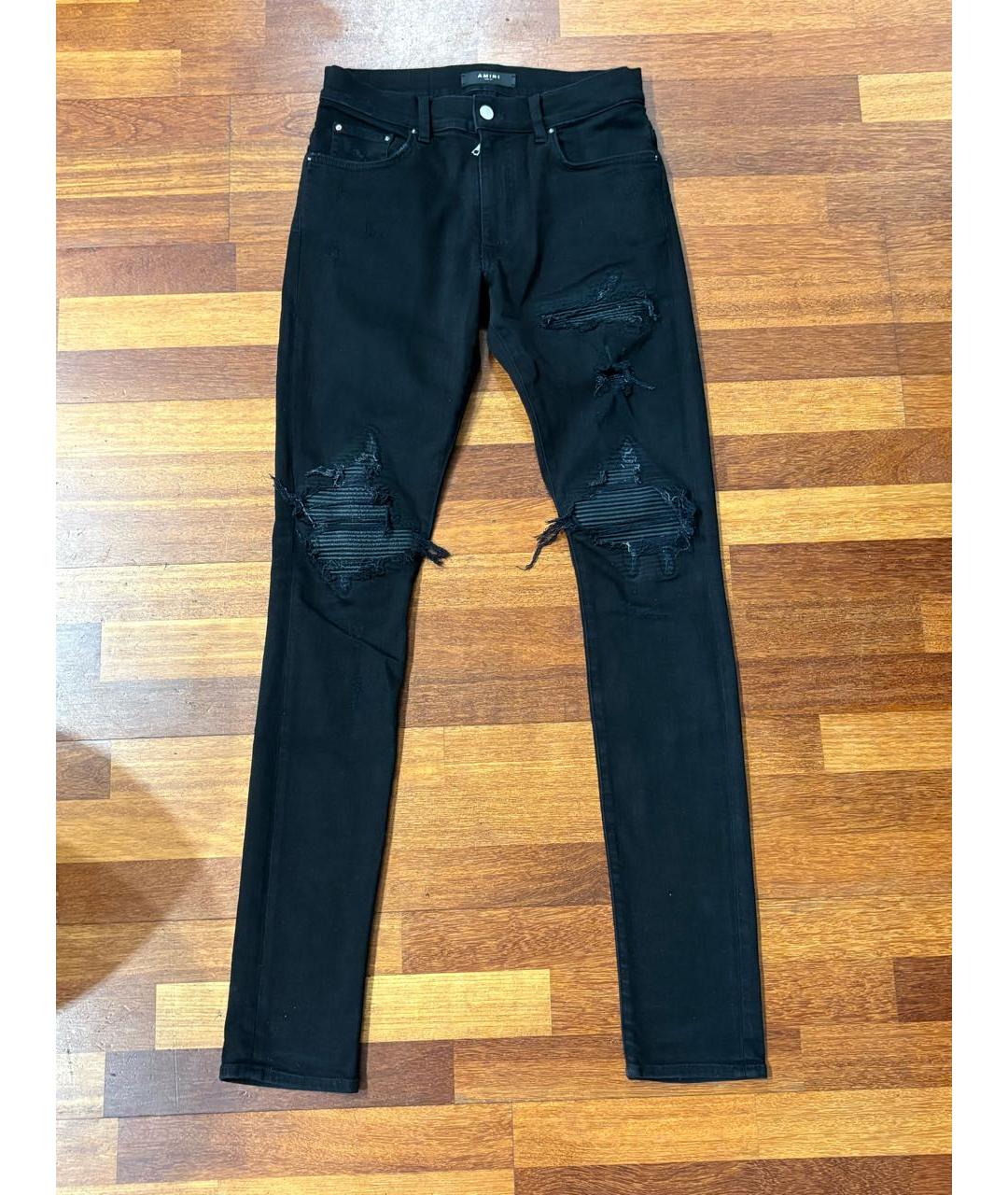 AMIRI Черные хлопко-эластановые джинсы скинни, фото 9