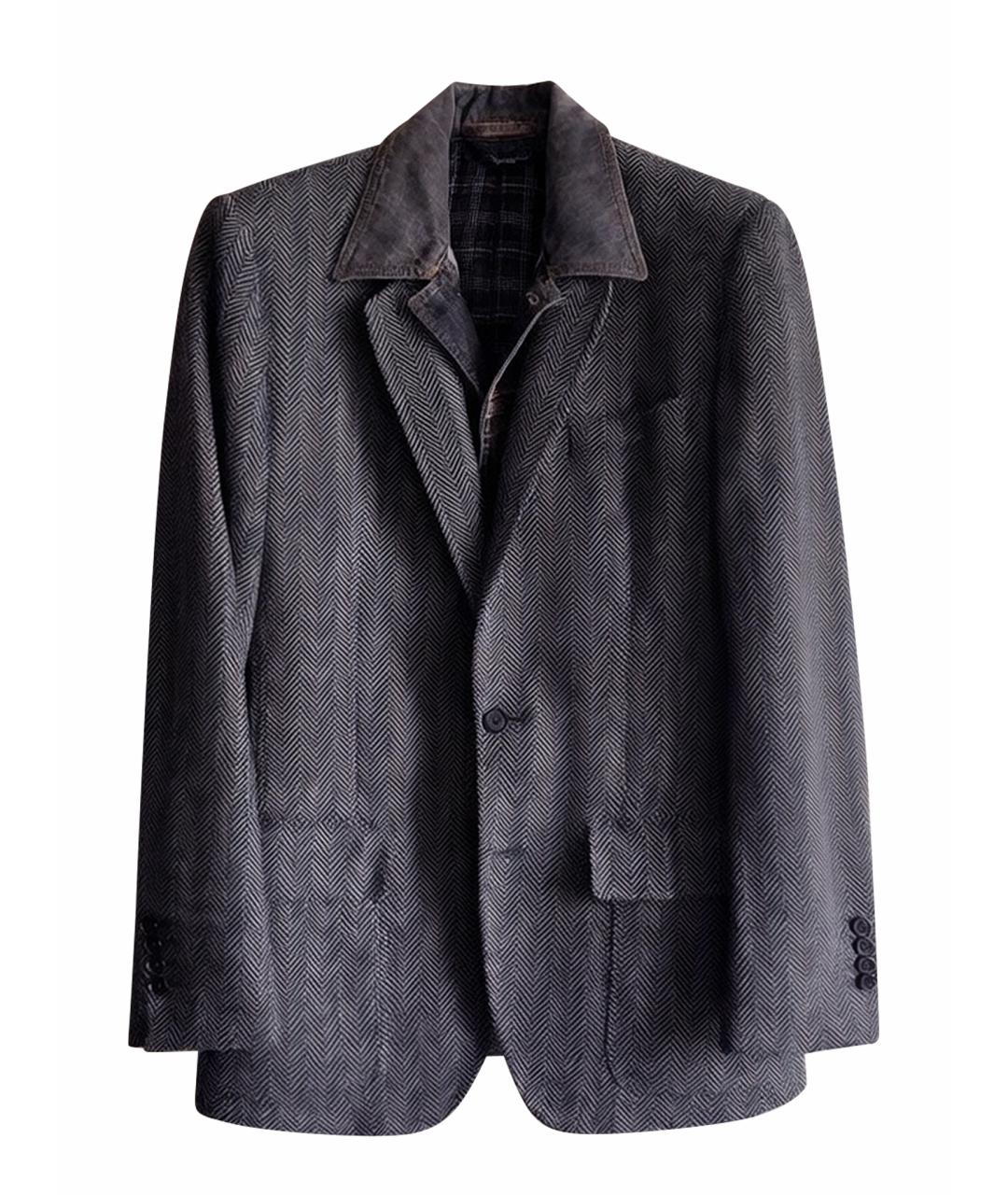 DOLCE&GABBANA Серый шерстяной пиджак, фото 1