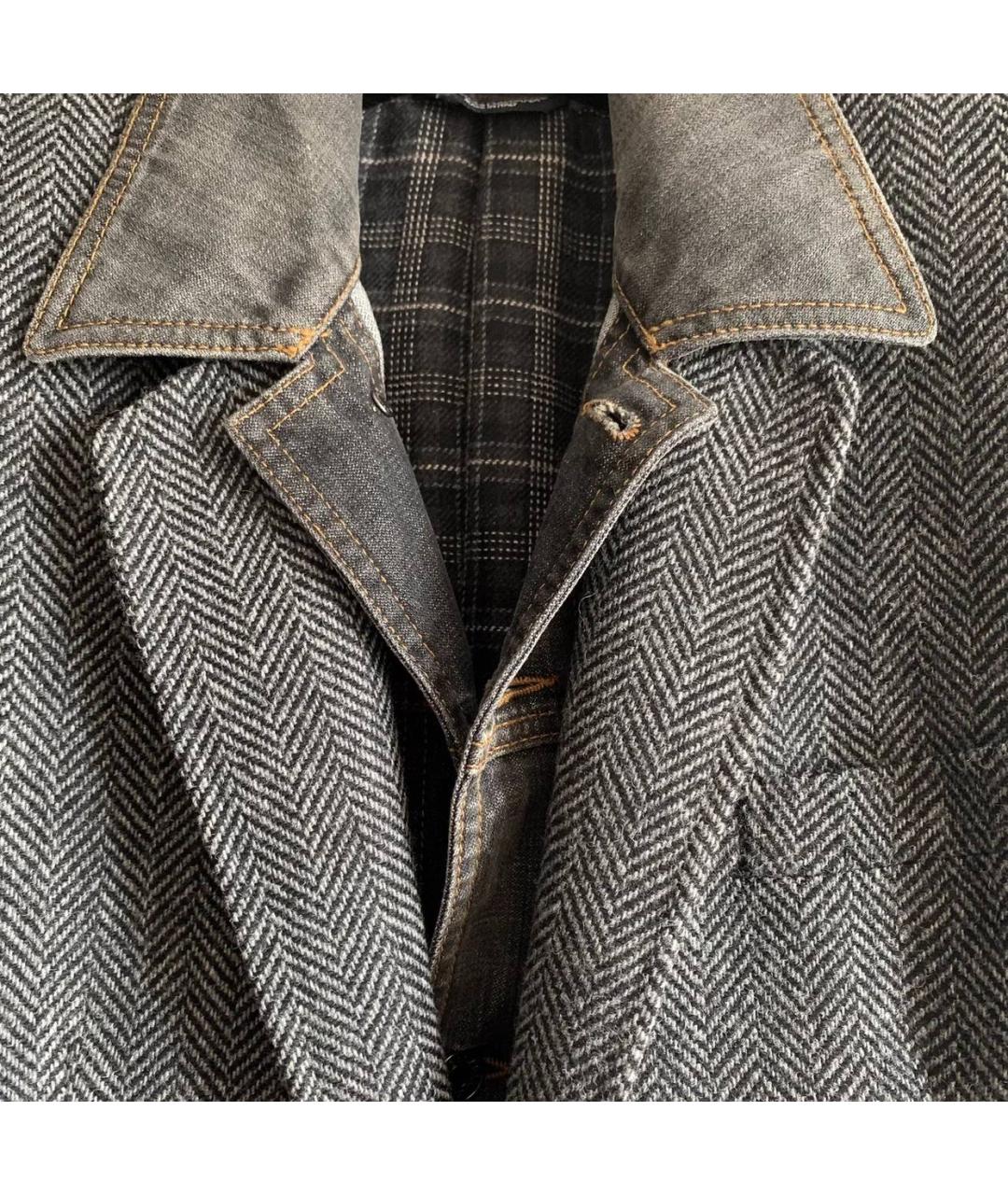 DOLCE&GABBANA Серый шерстяной пиджак, фото 3