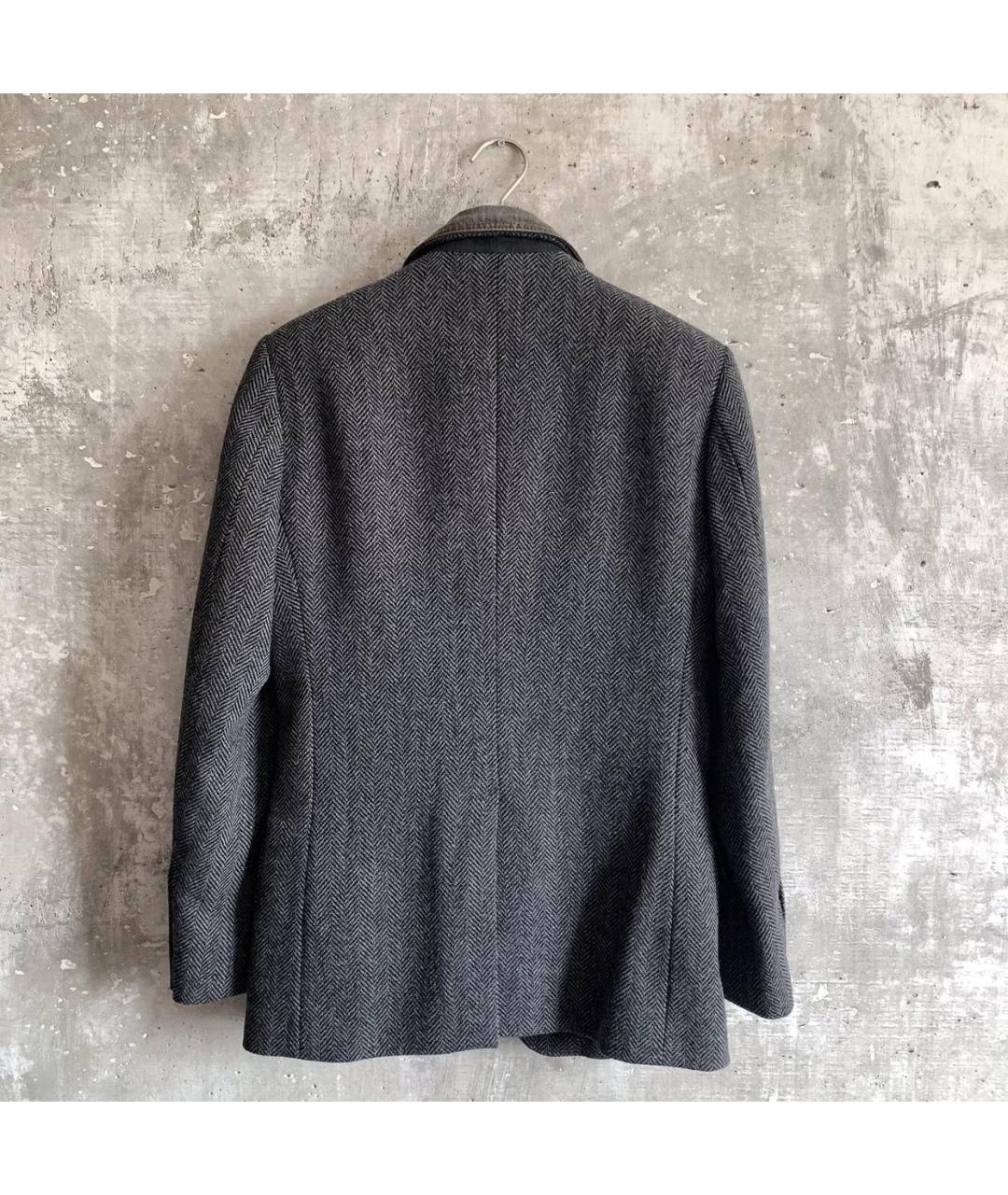 DOLCE&GABBANA Серый шерстяной пиджак, фото 2