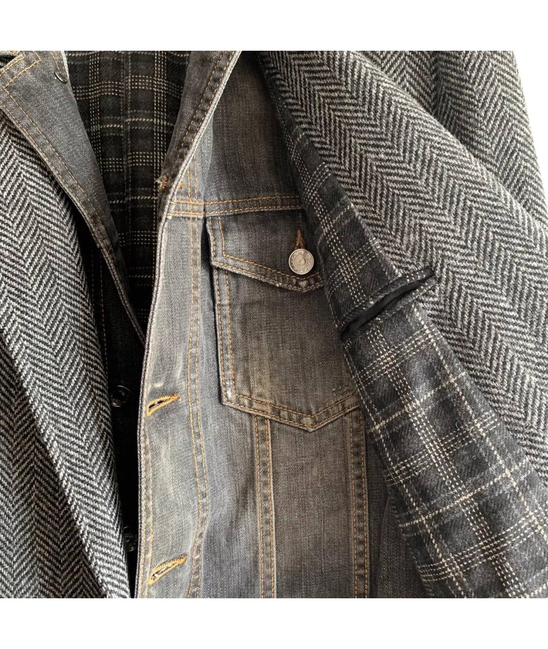 DOLCE&GABBANA Серый шерстяной пиджак, фото 5