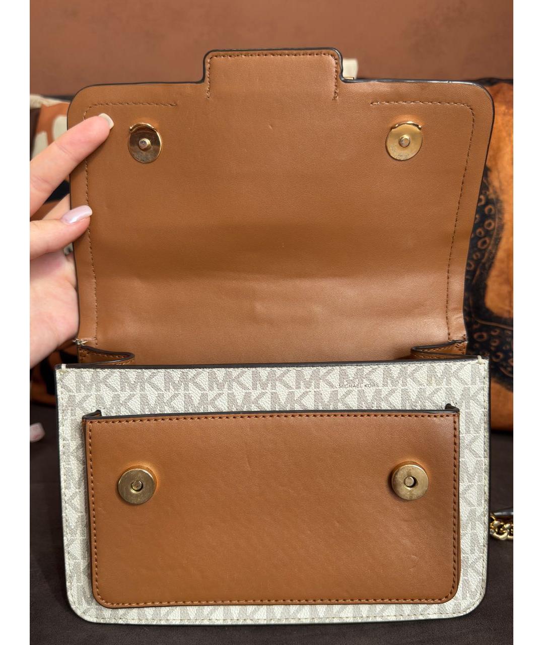 MICHAEL KORS Бежевая сумка через плечо, фото 5