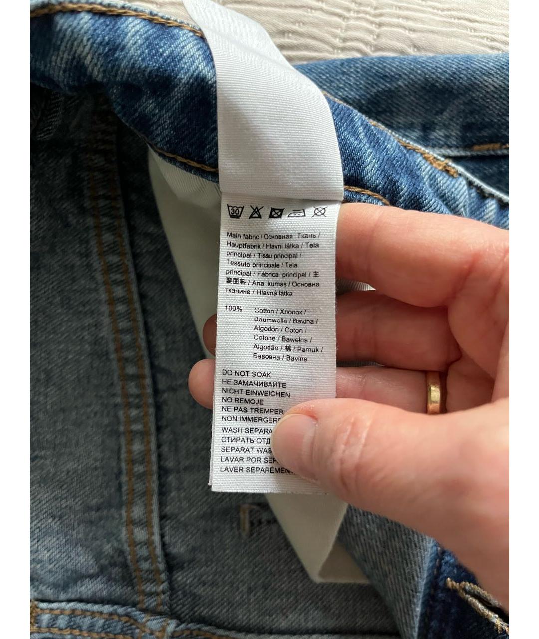 12 STOREEZ Голубые хлопковые прямые джинсы, фото 7