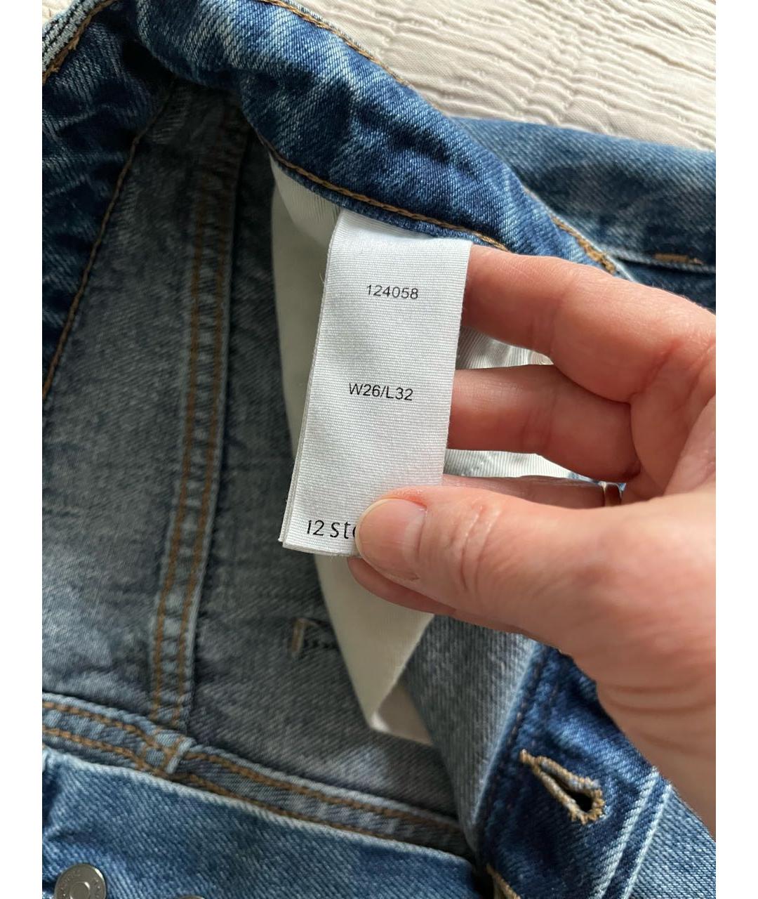 12 STOREEZ Голубые хлопковые прямые джинсы, фото 6