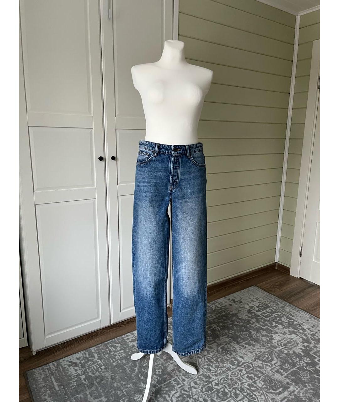 12 STOREEZ Голубые хлопковые прямые джинсы, фото 2