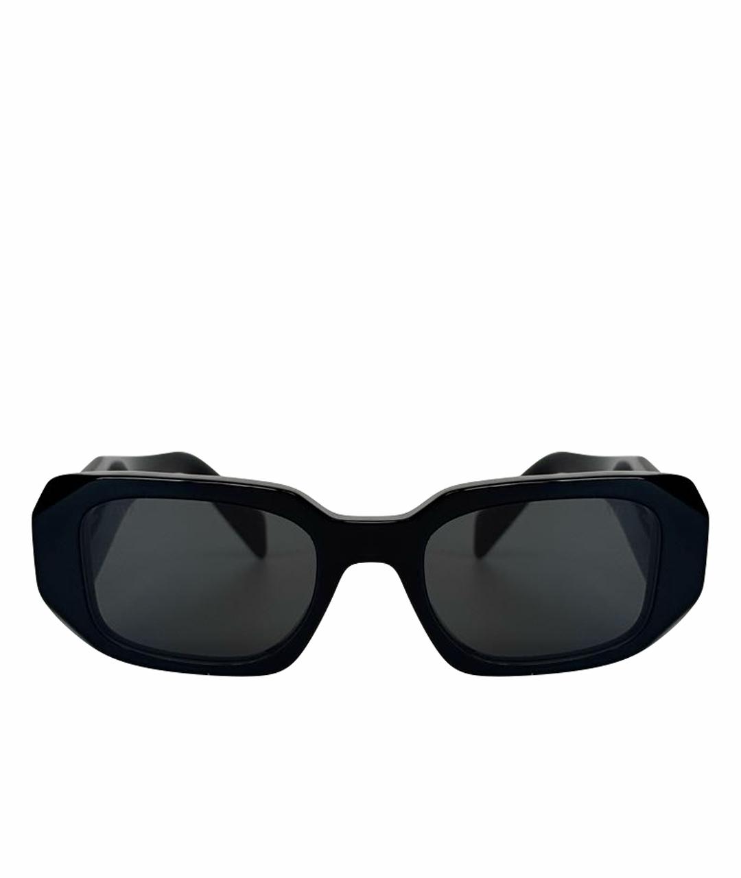 PRADA Черные пластиковые солнцезащитные очки, фото 1