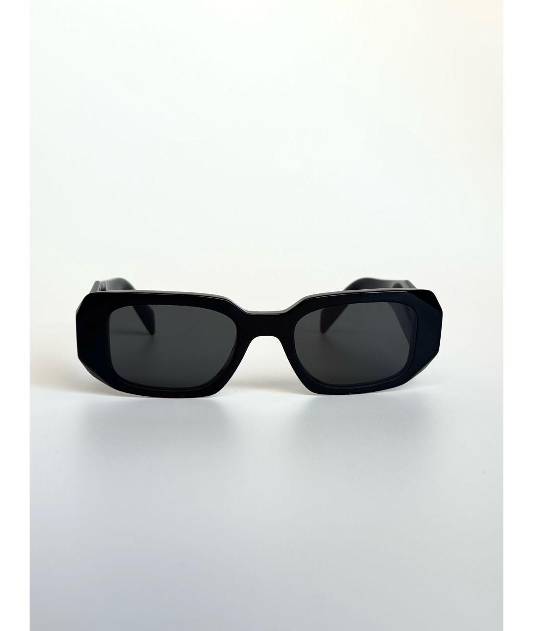 PRADA Черные пластиковые солнцезащитные очки, фото 8