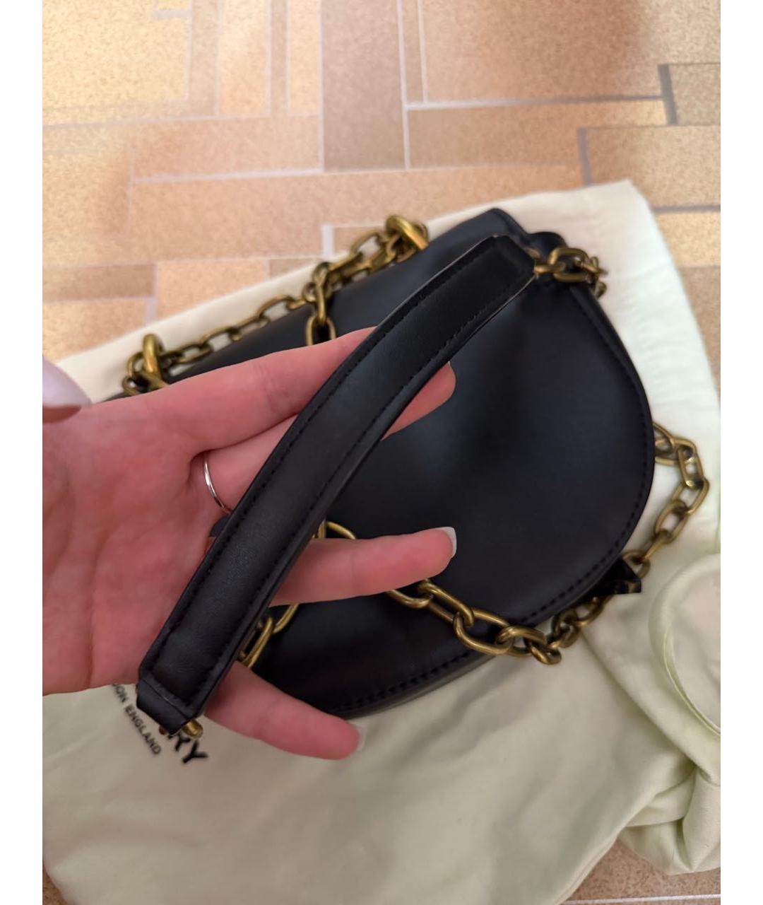 VERSACE JEANS COUTURE Черная кожаная сумка через плечо, фото 4