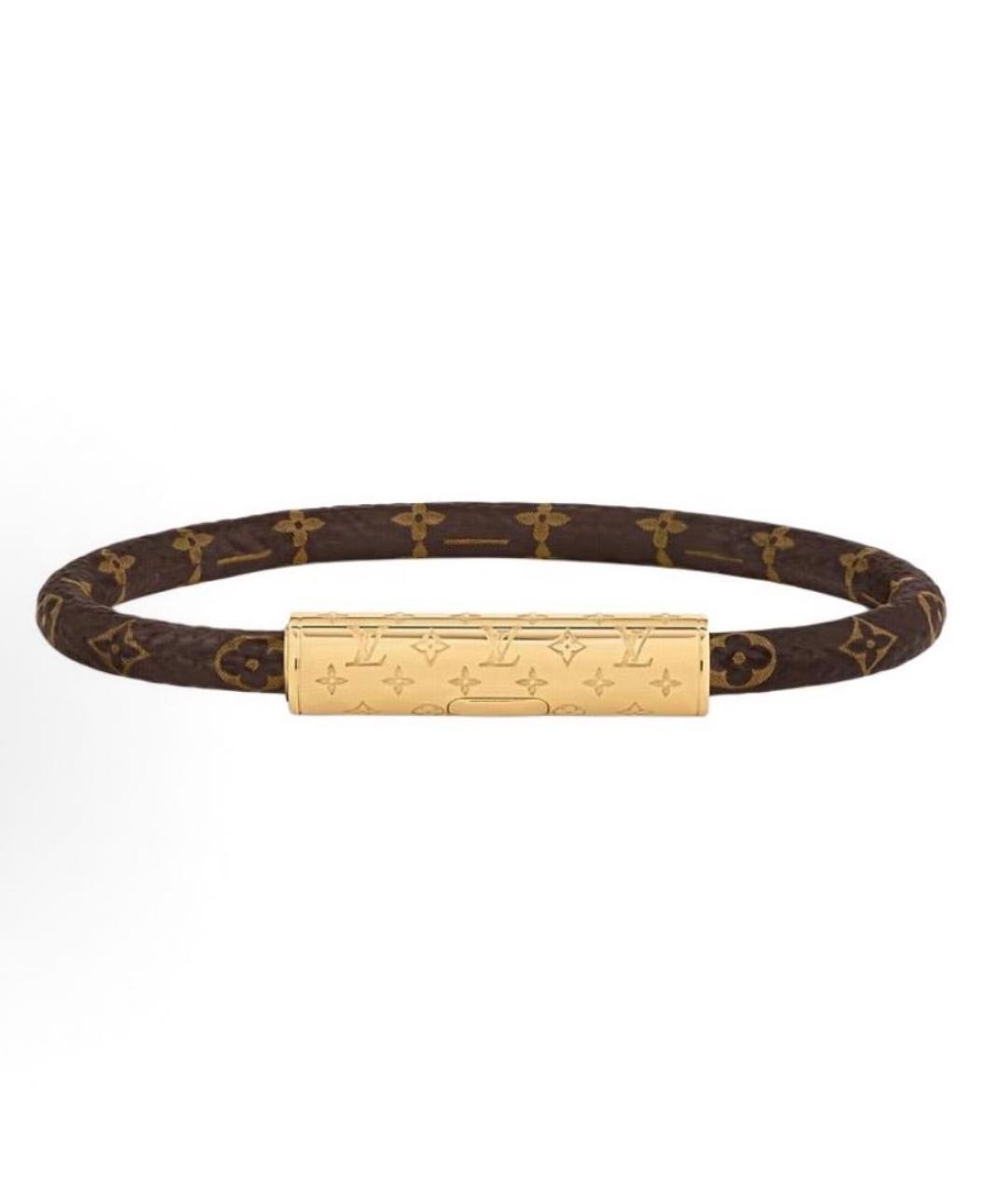 LOUIS VUITTON Коричневый кожаный браслет, фото 1