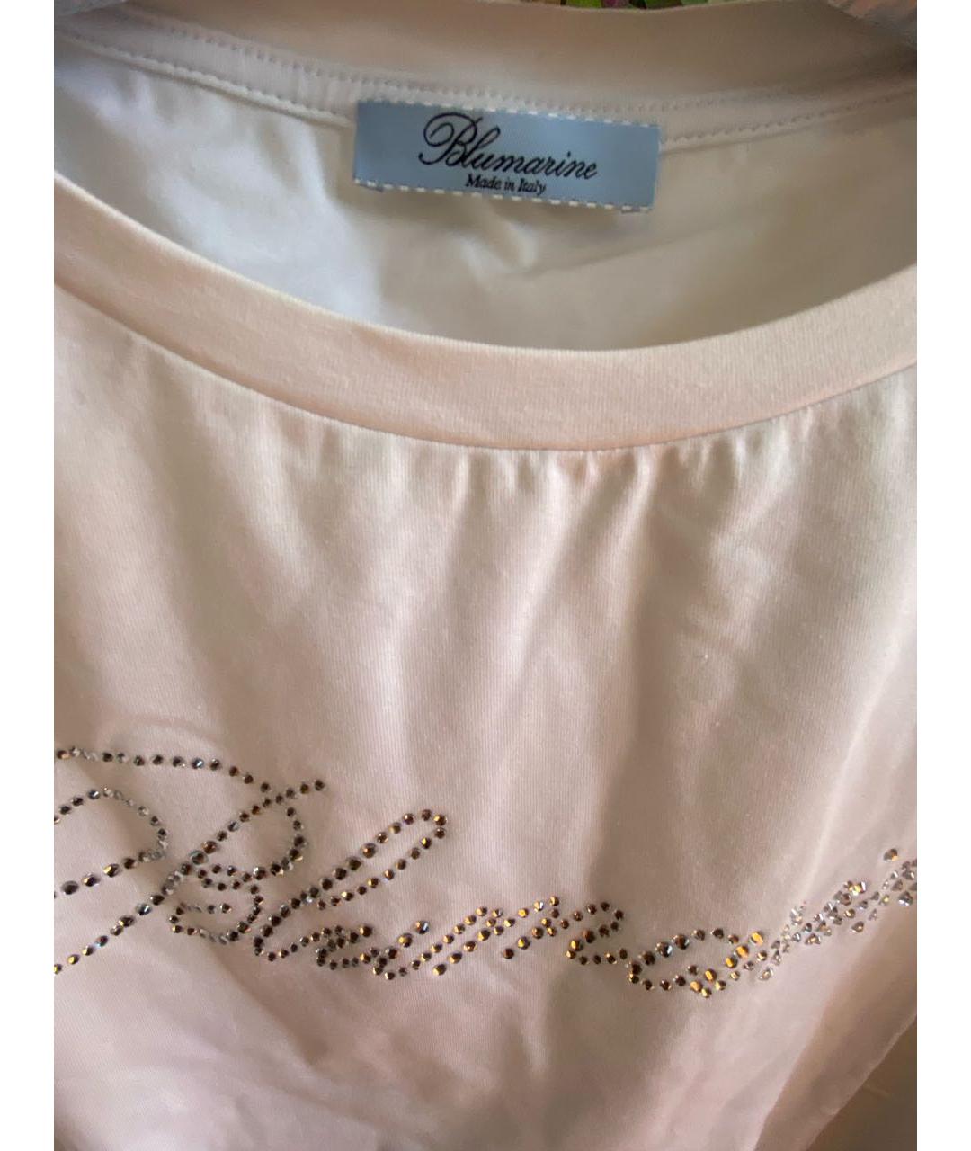 BLUMARINE Белая хлопковая майка, фото 3