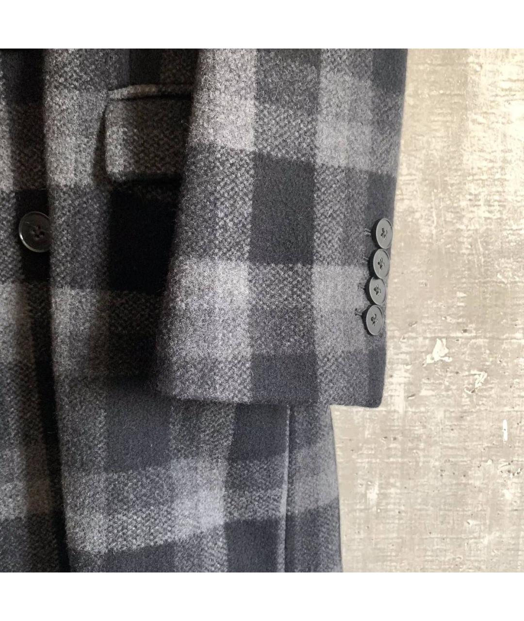DOLCE&GABBANA Серое шерстяное пальто, фото 4