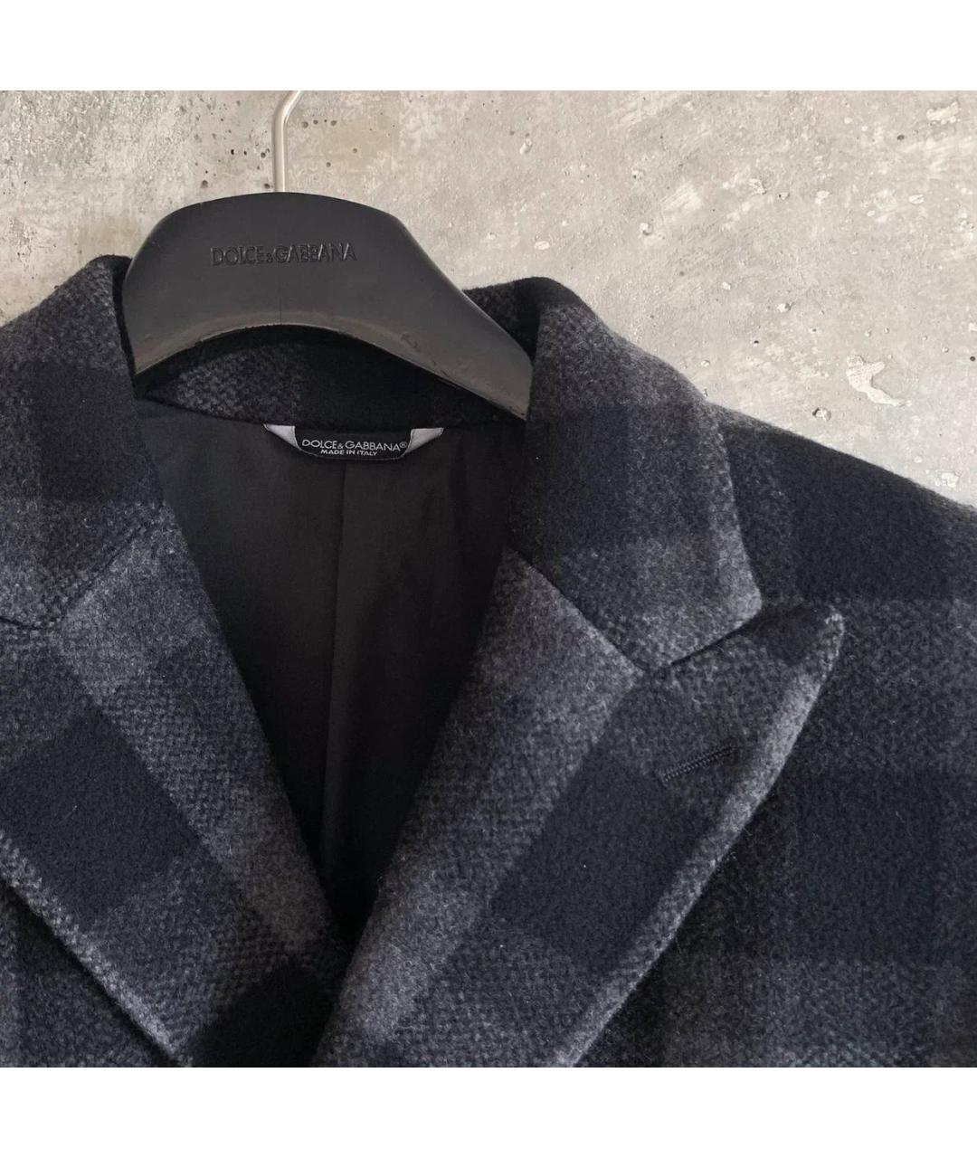 DOLCE&GABBANA Серое шерстяное пальто, фото 3