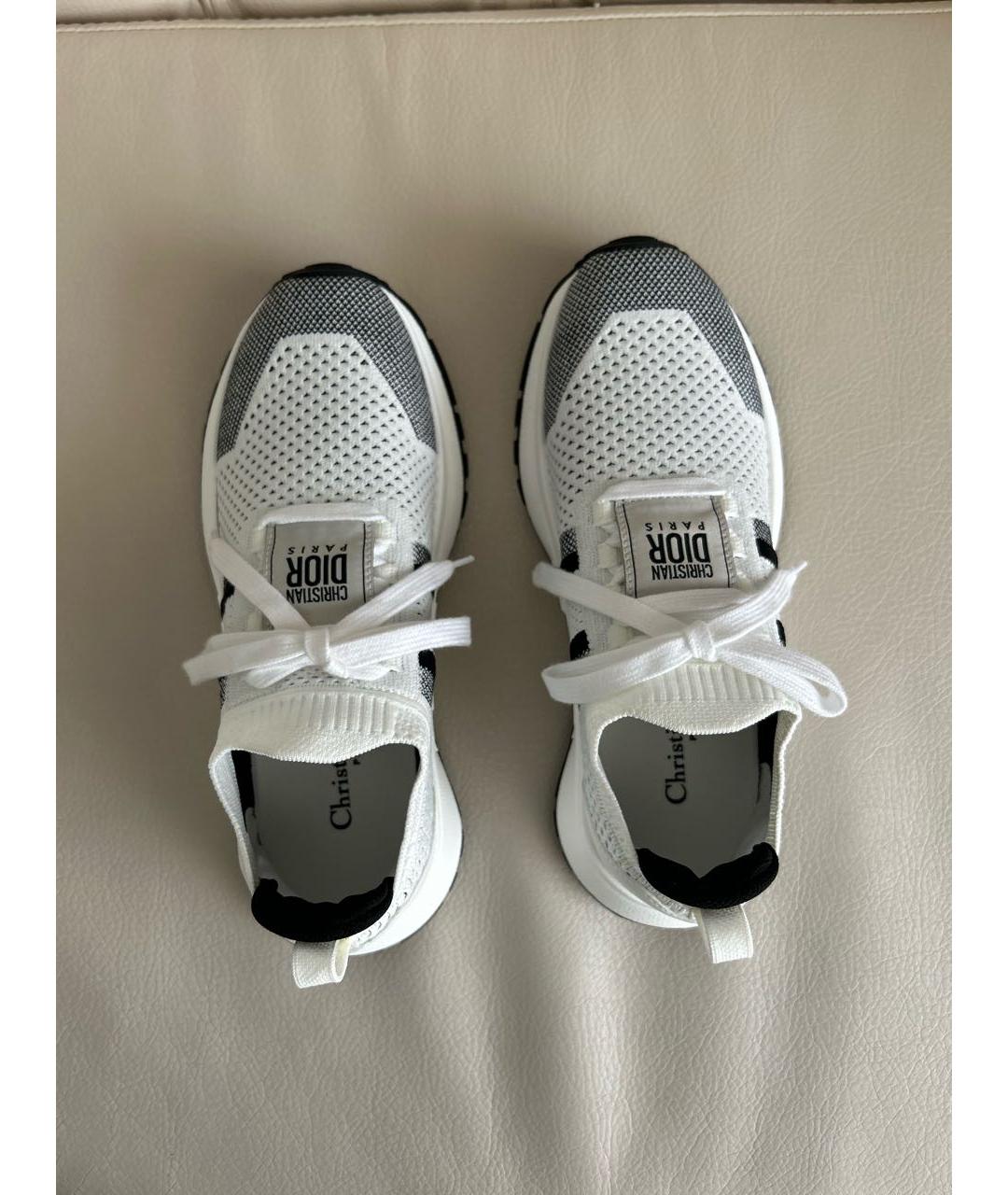 CHRISTIAN DIOR Белые текстильные кроссовки, фото 3