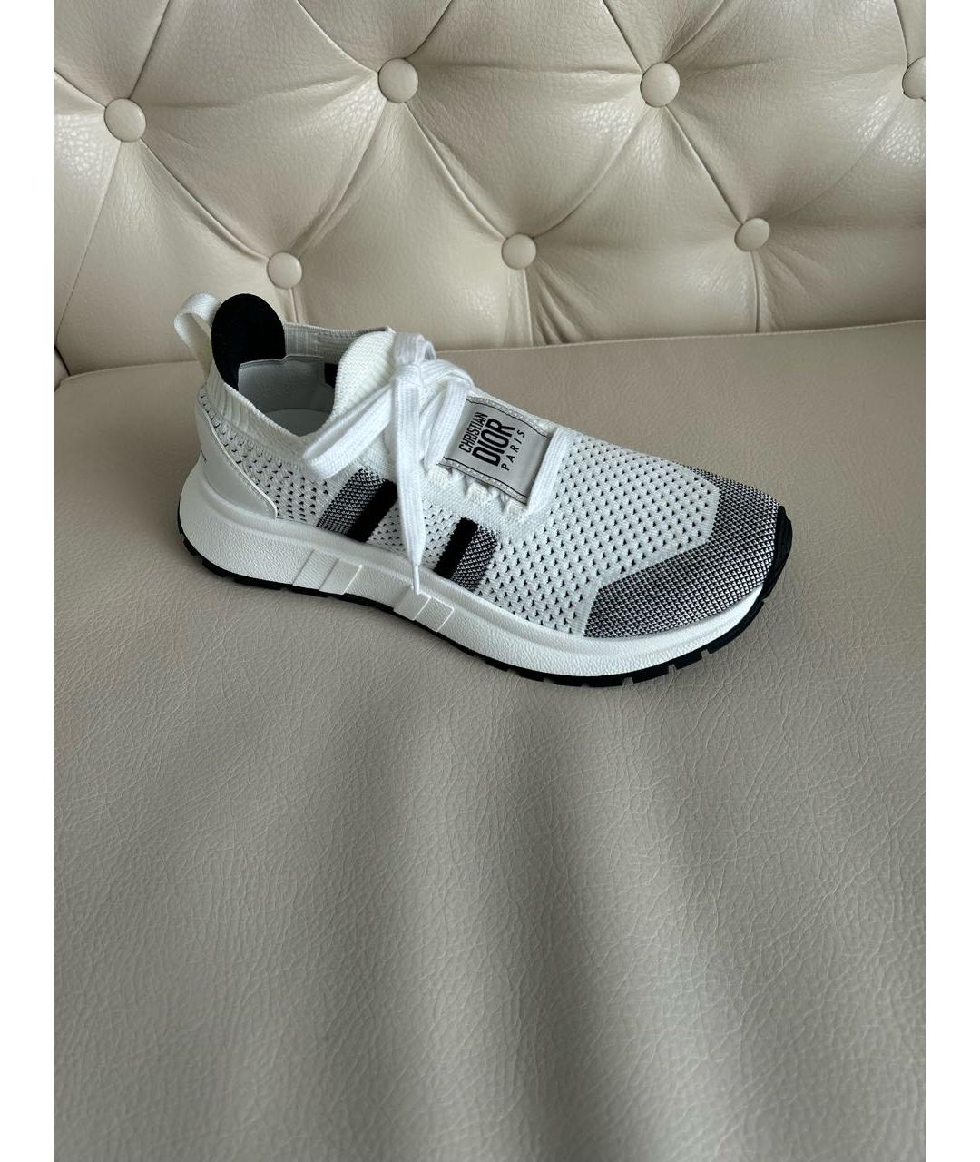 CHRISTIAN DIOR Белые текстильные кроссовки, фото 9